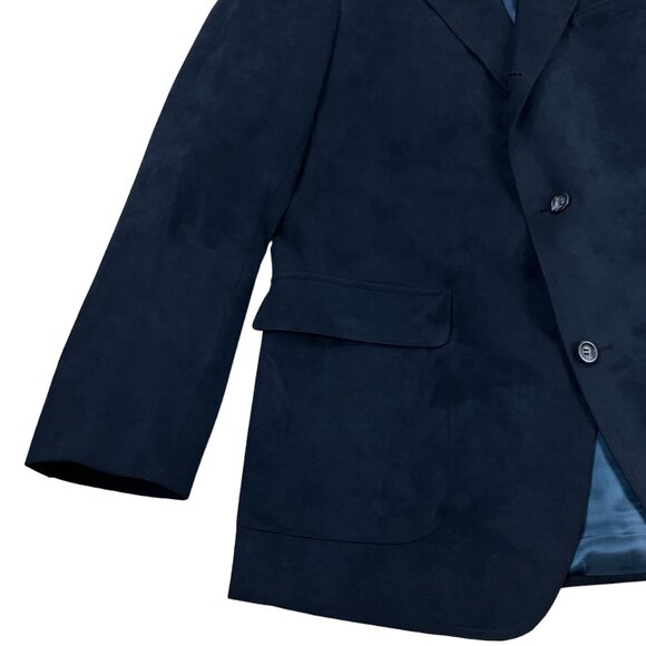 Brooks Brothers Brooksuede Sport Coat 3-Button Blazer Mens Size 42 SLIM FIT Navy - Picture 2 of 14